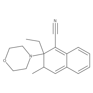 2-Ethyl-2,3-dihydro-3-methyl-2-(4-morpholinyl)-1-naphthalenecarbonitrile Structure
