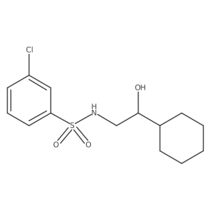 3-chloro-N-(2-cyclohexyl-2-hydroxyethyl)benzenesulfonamide Structure