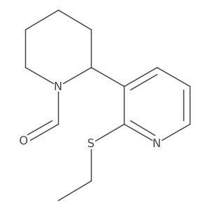 2-(2-(Ethylthio)pyridin-3-yl)piperidine-1-carbaldehyde结构式