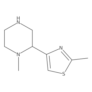 1-Methyl-2-(2-methyl-1,3-thiazol-4-yl)piperazine Structure