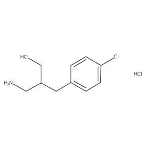 3-Amino-2-[(4-chlorophenyl)methyl]propan-1-ol hydrochloride结构式