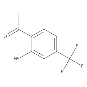 2'-Mercapto-4'-(trifluoromethyl)acetophenone结构式
