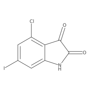 4-Chloro-6-iodoindoline-2,3-dione Structure