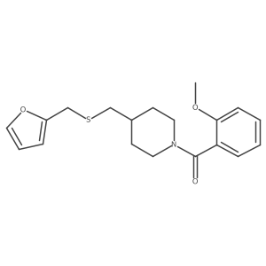 (4-(((Furan-2-ylmethyl)thio)methyl)piperidin-1-yl)(2-methoxyphenyl)methanone Structure