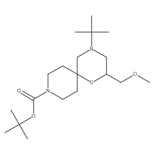 Tert-butyl 8-tert-butyl-10-(methoxymethyl)-11-oxa-3,8-diazaspiro[5.5]undecane-3-carboxylate Structure