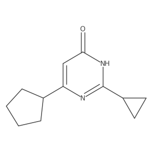 6-Cyclopentyl-2-cyclopropylpyrimidin-4-ol结构式