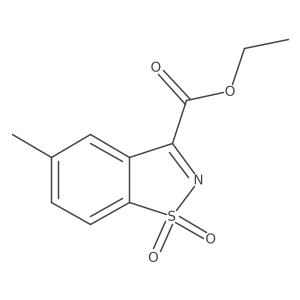 Ethyl 5-methylbenzo[d]isothiazole-3-carboxylate 1,1-dioxide结构式