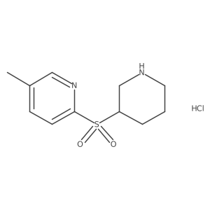5-Methyl-2-(piperidin-3-ylsulfonyl)pyridine hydrochloride结构式