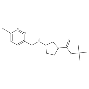 (S)-tert-butyl 3-(((6-chloropyridazin-3-yl)methyl)amino)pyrrolidine-1-carboxylate结构式