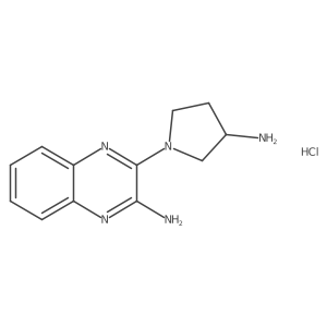 (R)-3-(3-aminopyrrolidin-1-yl)quinoxalin-2-amine hydrochloride结构式
