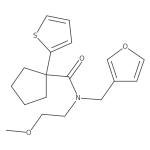 N-(furan-3-ylmethyl)-N-(2-methoxyethyl)-1-(thiophen-2-yl)cyclopentanecarboxamide Structure