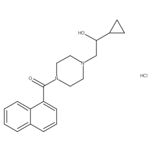 (4-(2-Cyclopropyl-2-hydroxyethyl)piperazin-1-yl)(naphthalen-1-yl)methanone hydrochloride Structure