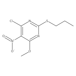 4-Chloro-6-methoxy-5-nitro-2-(propylthio)pyrimidine结构式