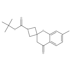 Tert-butyl 7'-methyl-4'-oxo-3',4'-dihydrospiro[azetidine-3,2'-[1]benzopyran]-1-carboxylate结构式