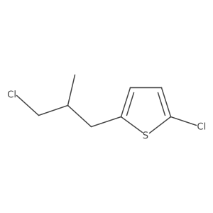 2-Chloro-5-(3-chloro-2-methylpropyl)thiophene结构式