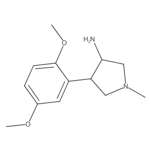 4-(2,5-Dimethoxyphenyl)-1-methylpyrrolidin-3-amine结构式
