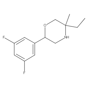 5-Ethyl-2-(3,5-difluorophenyl)-5-methylmorpholine Structure