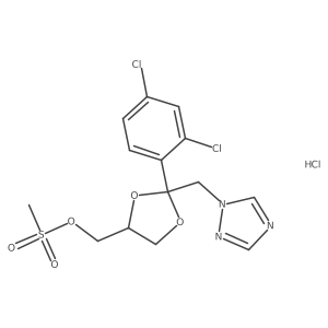 1,a3-aDioxolane-a4-amethanol, 2-a(2,a4-adichlorophenyl)a-a2-a(1H-a1,a2,a4-atriazol-a1-aylmethyl)a-a, methanesulfonate (ester)a, monohydrochloride, cis-(9CI)结构式