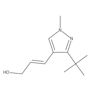 3-(3-tert-butyl-1-methyl-1H-pyrazol-4-yl)prop-2-en-1-ol结构式
