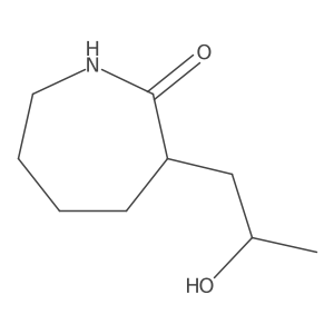 3-(2-Hydroxypropyl)azepan-2-one结构式