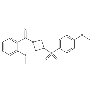 (3-((4-Methoxyphenyl)sulfonyl)azetidin-1-yl)(2-(methylthio)phenyl)methanone Structure