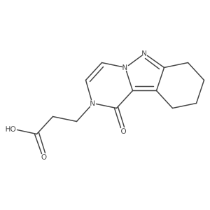 3-(1-oxo-7,8,9,10-tetrahydropyrazino[1,2-b]indazol-2(1H)-yl)propanoic acid Structure