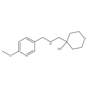 4-({[(6-Methoxypyridin-3-yl)methyl]amino}methyl)oxan-4-ol结构式