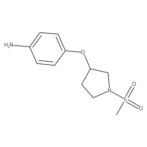 4-((1-(Methylsulfonyl)pyrrolidin-3-yl)oxy)aniline结构式