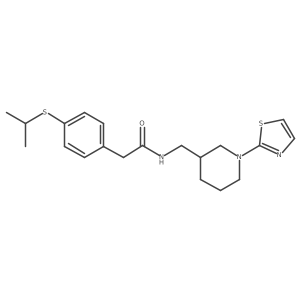 2-(4-(isopropylthio)phenyl)-N-((1-(thiazol-2-yl)piperidin-3-yl)methyl)acetamide结构式