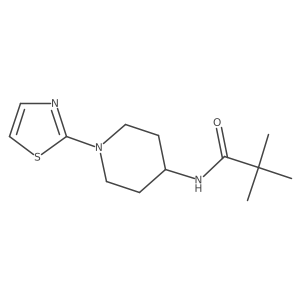 N-(1-(thiazol-2-yl)piperidin-4-yl)pivalamide结构式
