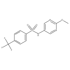 N-(2-methoxypyrimidin-5-yl)-4-(trifluoromethyl)benzenesulfonamide结构式