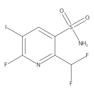 2-(Difluoromethyl)-6-fluoro-5-iodopyridine-3-sulfonamide结构式