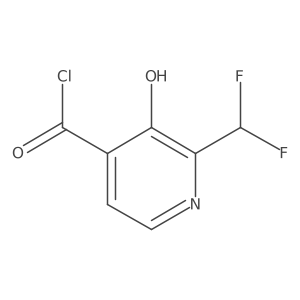 2-(Difluoromethyl)-3-hydroxypyridine-4-carbonyl chloride Structure