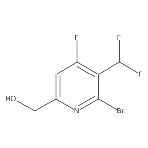 (6-Bromo-5-(difluoromethyl)-4-fluoropyridin-2-yl)methanol结构式
