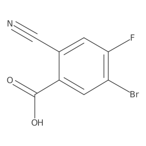 5-Bromo-2-cyano-4-fluorobenzoic acid结构式