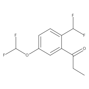 1-(5-(Difluoromethoxy)-2-(difluoromethyl)phenyl)propan-1-one Structure