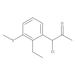 1-Chloro-1-(2-ethyl-3-(methylthio)phenyl)propan-2-one Structure