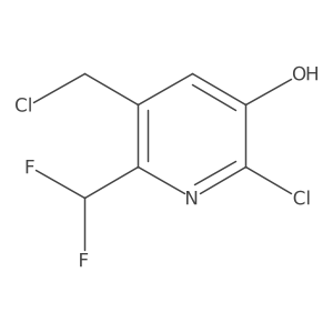 2-Chloro-5-(chloromethyl)-6-(difluoromethyl)pyridin-3-ol Structure