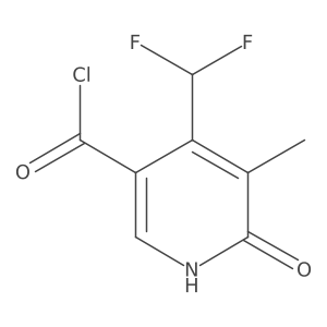4-(Difluoromethyl)-6-hydroxy-5-methylnicotinoyl chloride Structure