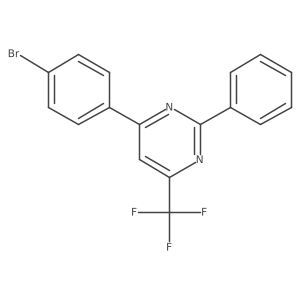 6-(4-Bromophenyl)-2-phenyl-4-(trifluoromethyl)pyrimidine结构式