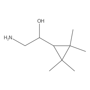 2-Amino-1-(2,2,3,3-tetramethylcyclopropyl)ethan-1-ol结构式