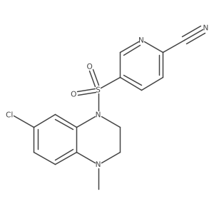 5-[(7-Chloro-4-methyl-1,2,3,4-tetrahydroquinoxalin-1-yl)sulfonyl]pyridine-2-carbonitrile Structure