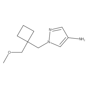 1-((1-(Methoxymethyl)cyclobutyl)methyl)-1H-pyrazol-4-amine Structure