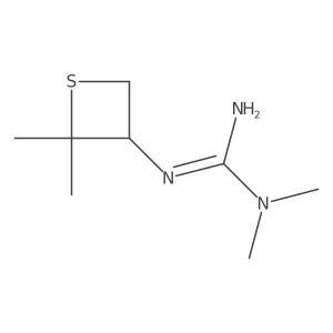 3-(2,2-Dimethylthietan-3-yl)-1,1-dimethyl-guanidine结构式
