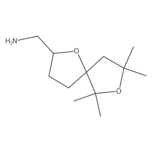 {6,6,8,8-Tetramethyl-1,7-dioxaspiro[4.4]nonan-2-yl}methanamine结构式