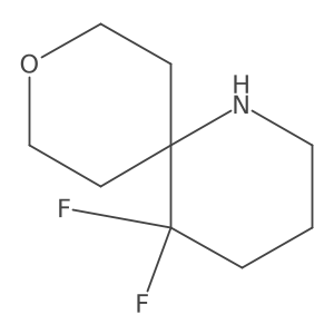 5,5-Difluoro-9-oxa-1-azaspiro[5.5]undecane结构式