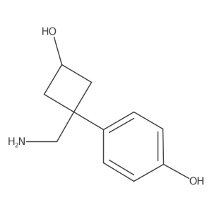4-[1-(Aminomethyl)-3-hydroxycyclobutyl]phenol结构式