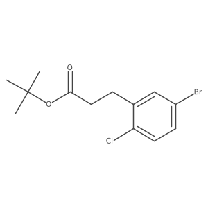 Tert-butyl 3-(5-bromo-2-chlorophenyl)propanoate结构式