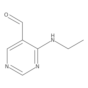 4-(Ethylamino)pyrimidine-5-carbaldehyde结构式