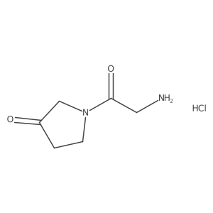 1-(2-Aminoacetyl)pyrrolidin-3-one hydrochloride Structure
